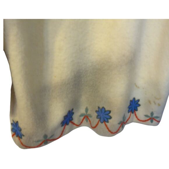 Vintage Canadian Inuit Wool Jacket with Embroidered Flowers READ AS IS - Picture 8 of 15